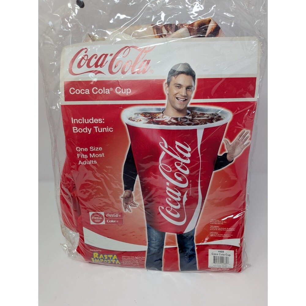 Rasta Imposta Coca Cola Cup Costume Adult One Size Licensed Halloween